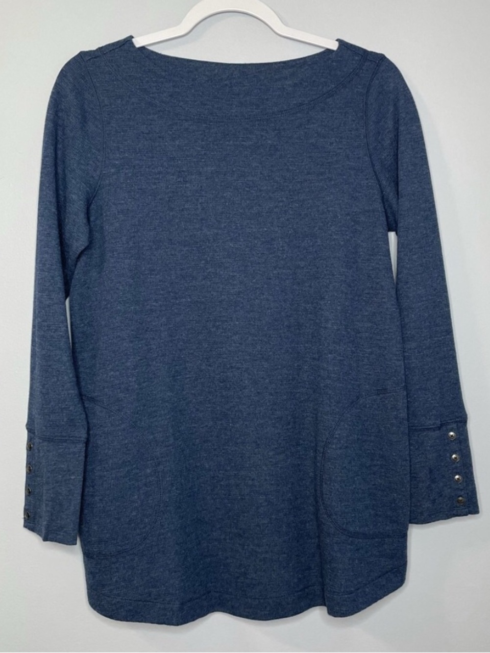 J. Jill ~ Waffle Knit Tunic ~ Medium ~ Heathered Blue